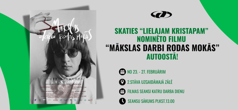 Skaties “Lielajam Kristapam” nominēto filmu “Mākslas darbi rodas mokās” autoostā!